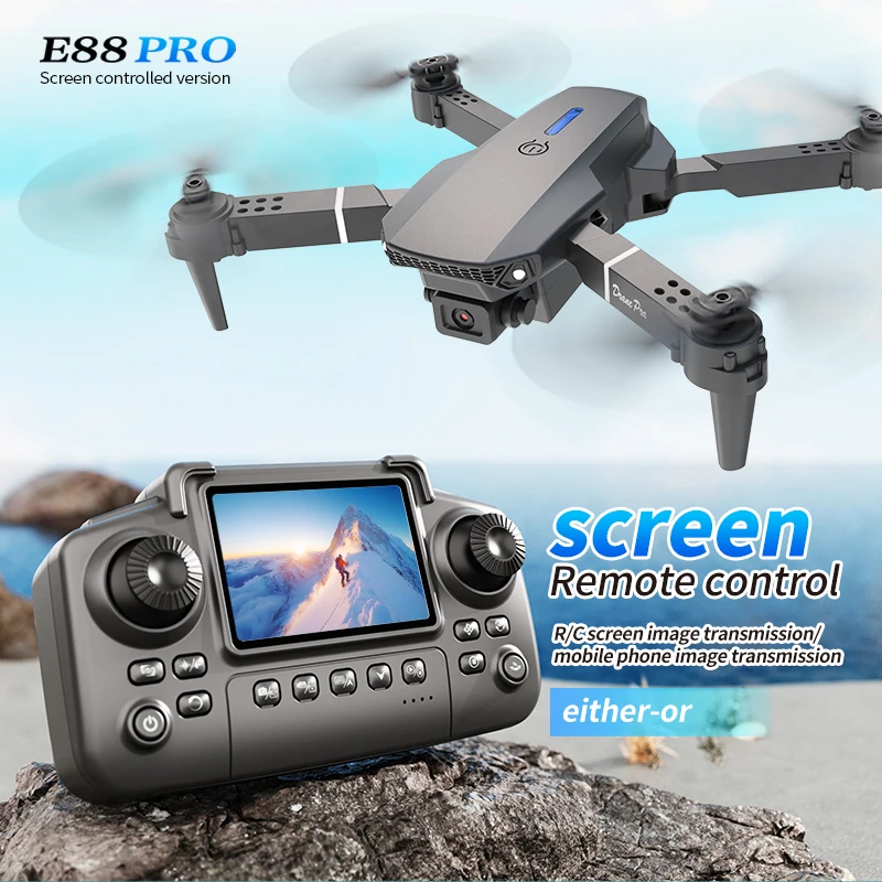 Drone Camera 4K - Professional E88 PRO Drone with Screen