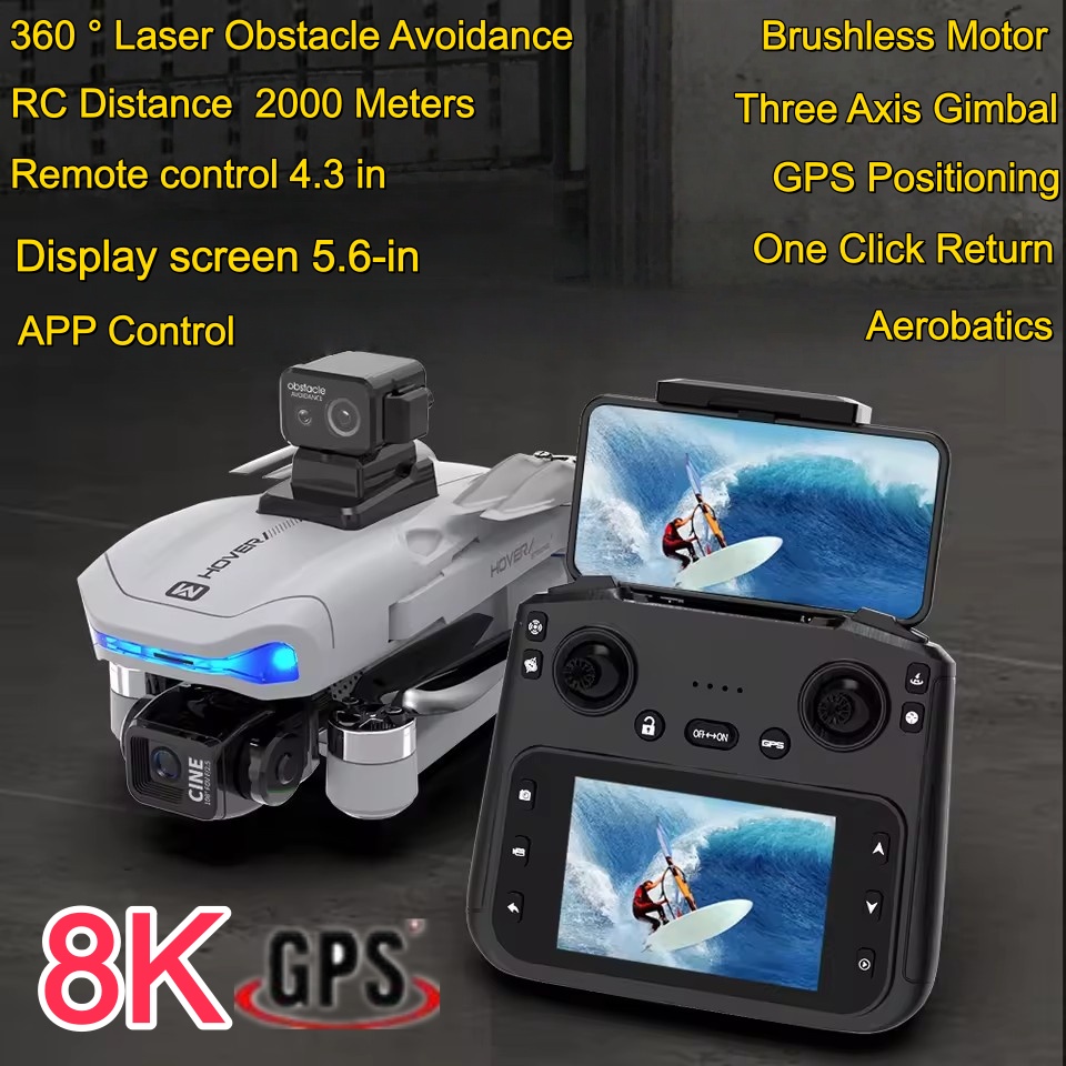 2KM Three-Axis Gimbal Drone 8K - Drone Camera With Gimbal 评论和价格